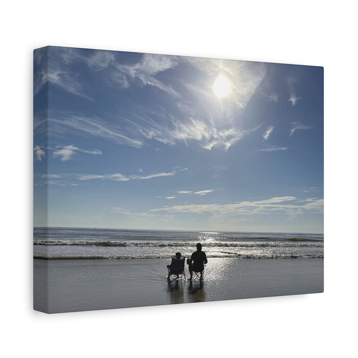 Beach Day Canvas Wall Art - Coastal Home Decor - Ocean Landscape - Serene Beach Print - 16 Sizes Available