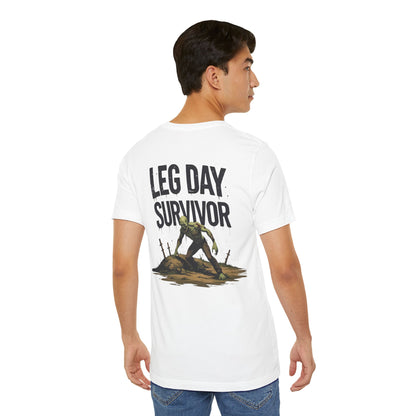Leg Day Survivor Tee - Fitness Shirt - Workout Apparel - Gym Gift - Unisex Graphic Tee - Funny T-shirt