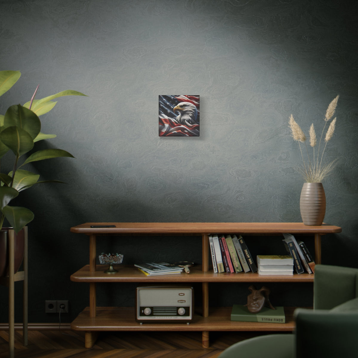 Patriotic Eagle Canvas Wall Art - American Flag Decor - Red White Blue - Gallery Wrapped - 27 Sizes - Veteran Gift