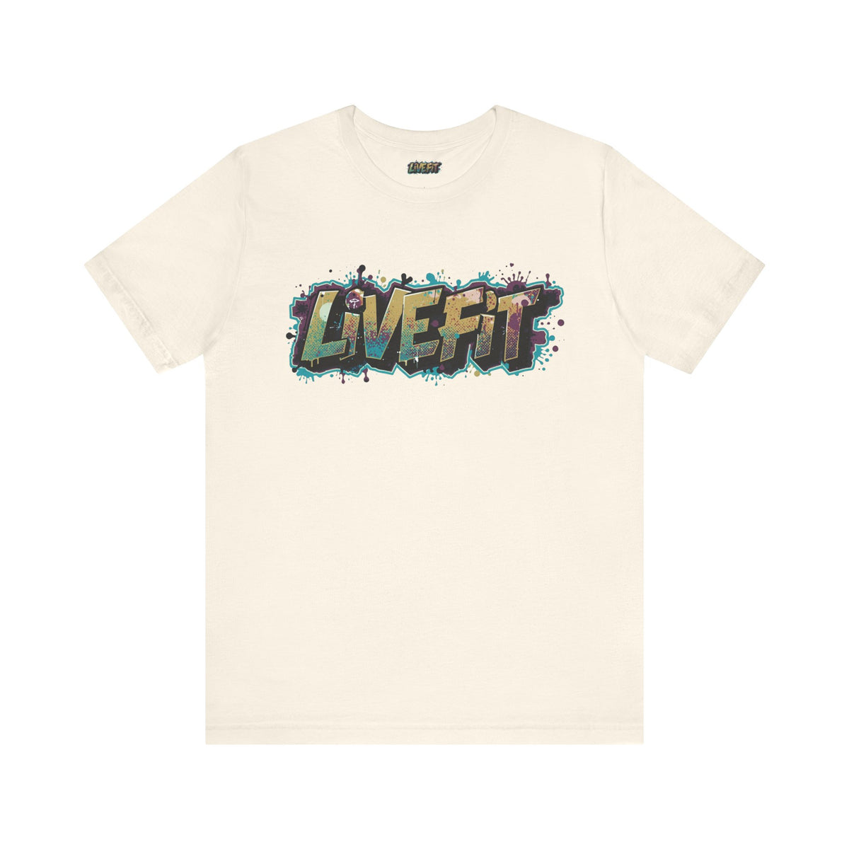 LIVE FIT Graphic Fitness Tee - Motivational Workout T-Shirt - Unisex XS-4XL