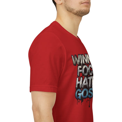 Winners Focus Haters Gossip - Motivational T-Shirt - Bold Graphic Tee - Unisex XS-4XL