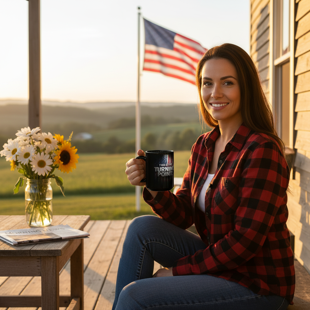 This Is The Turning Point! Motivational Mug - American Flag - 11oz/15oz