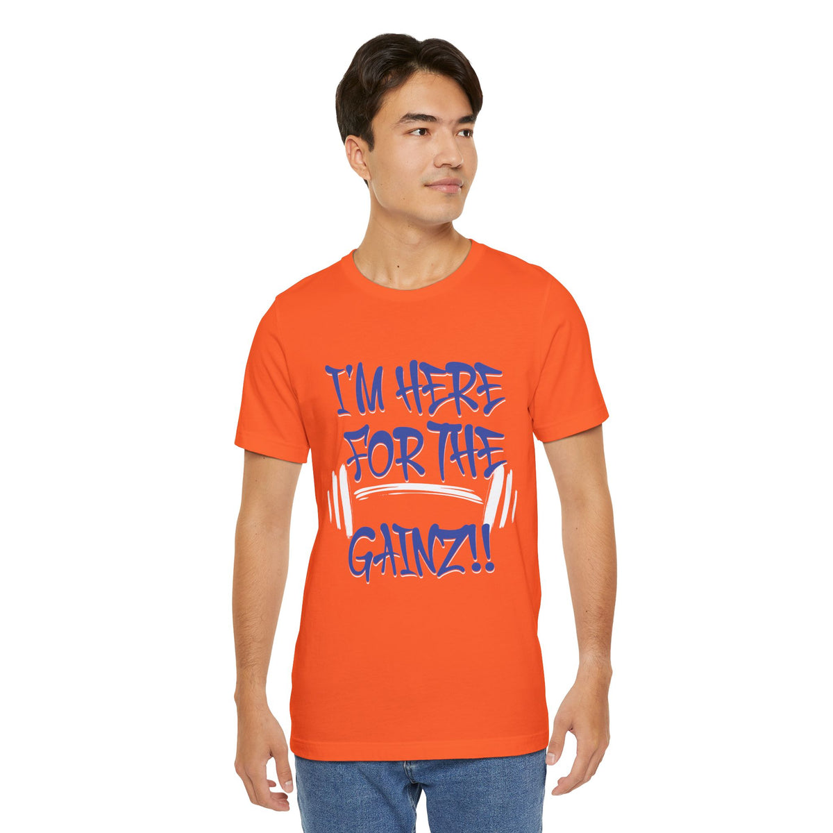 I'm Here For The Gainz! Gym Motivation T-Shirt - Funny Fitness Tee - Unisex XS-4XL