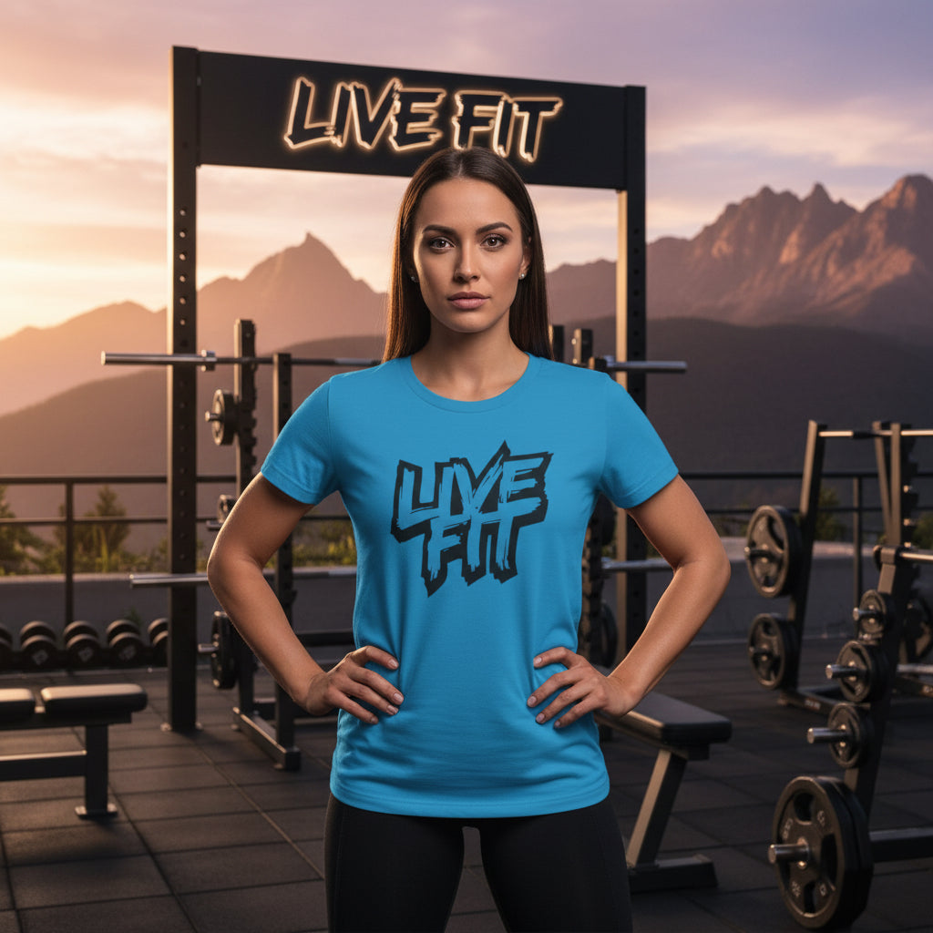 LIVE FIT Unisex Jersey Tee - Premium Fitness Shirt