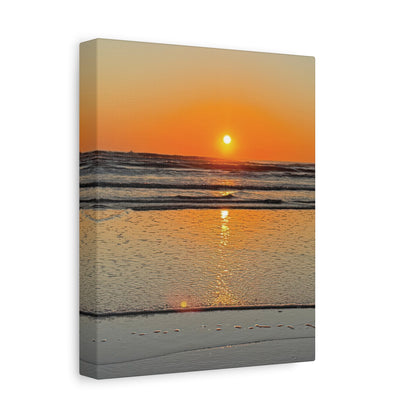 Sunset Beach Canvas Print, Ocean Decor, Wall Art, Home Decor, Coastal Artwork for Living Room