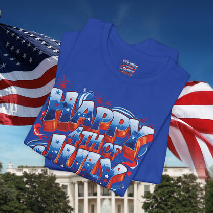 Happy 4th of July T-Shirt - Independence Day Bald Eagle - American Flag Graphic Tee