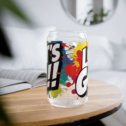 Let's Go!! Motivational Sipper Glass - 16oz Titan Plastic with Straw
