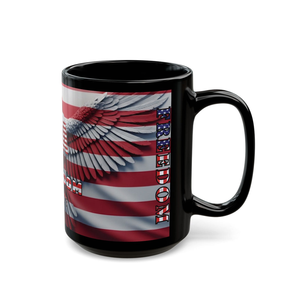 Patriotic Eagle Mug - Vintage American Flag Design - 11oz/15oz