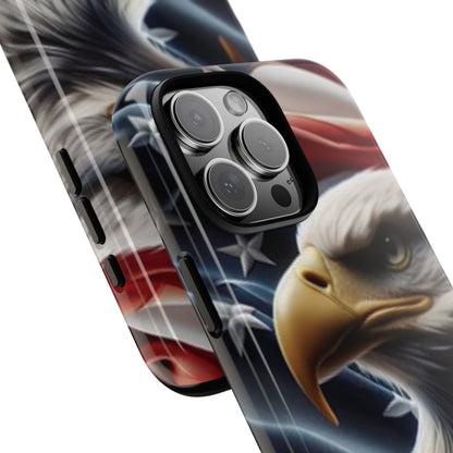 Patriotic Eagle American Flag Phone Case - Gift for Veterans - Independence Day - Memorial Day