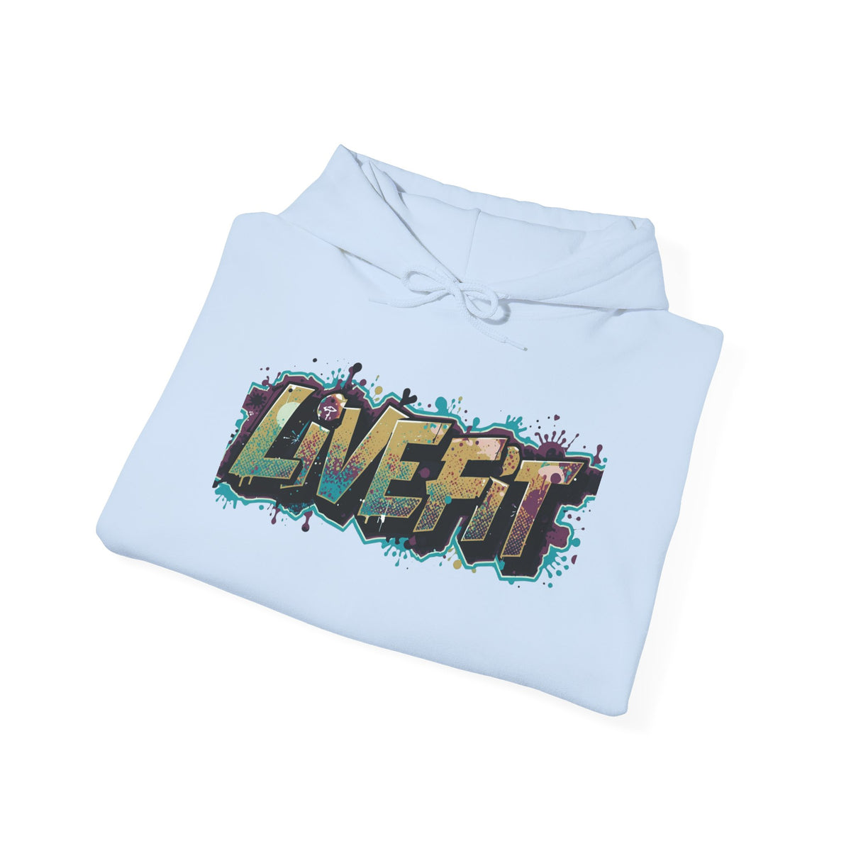 LIVE FIT Hoodie - Unisex Heavy Blend Sweatshirt - Fitness Gym Wear - Workout Apparel - S-5XL