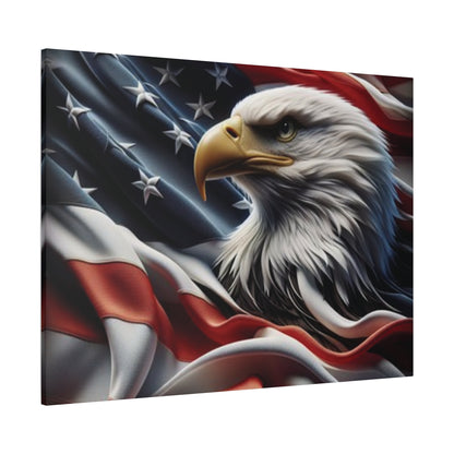 Patriotic Eagle Canvas Wall Art - American Flag Decor - Red White Blue - Gallery Wrapped - 27 Sizes - Veteran Gift