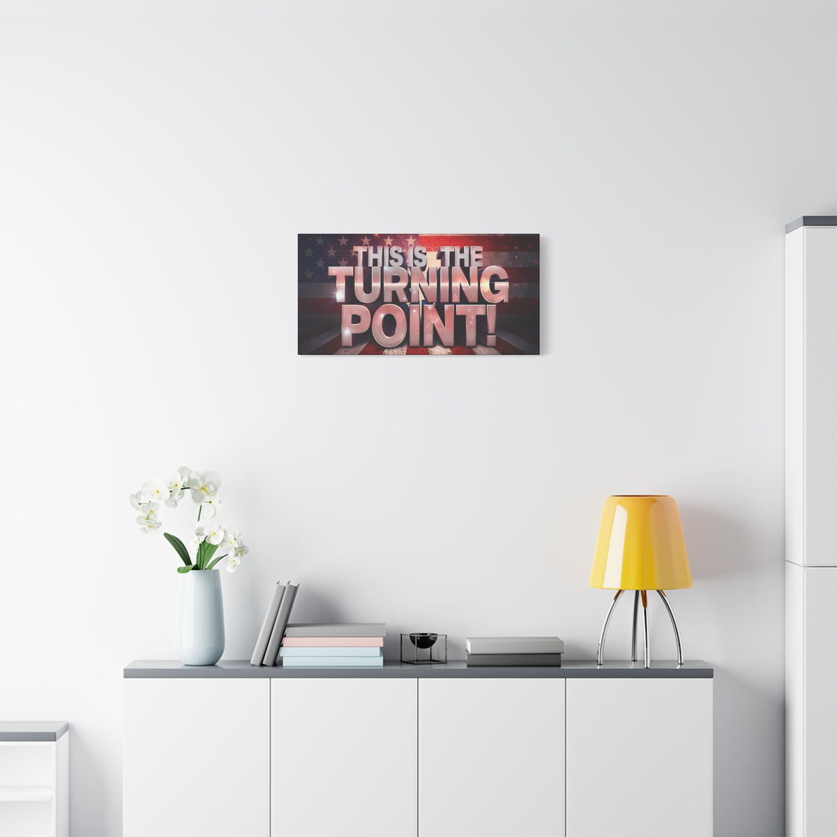 This Is The Turning Point! Canvas Wall Art - Patriotic American Flag - Red White Blue - Gallery Wrapped - 36 Sizes