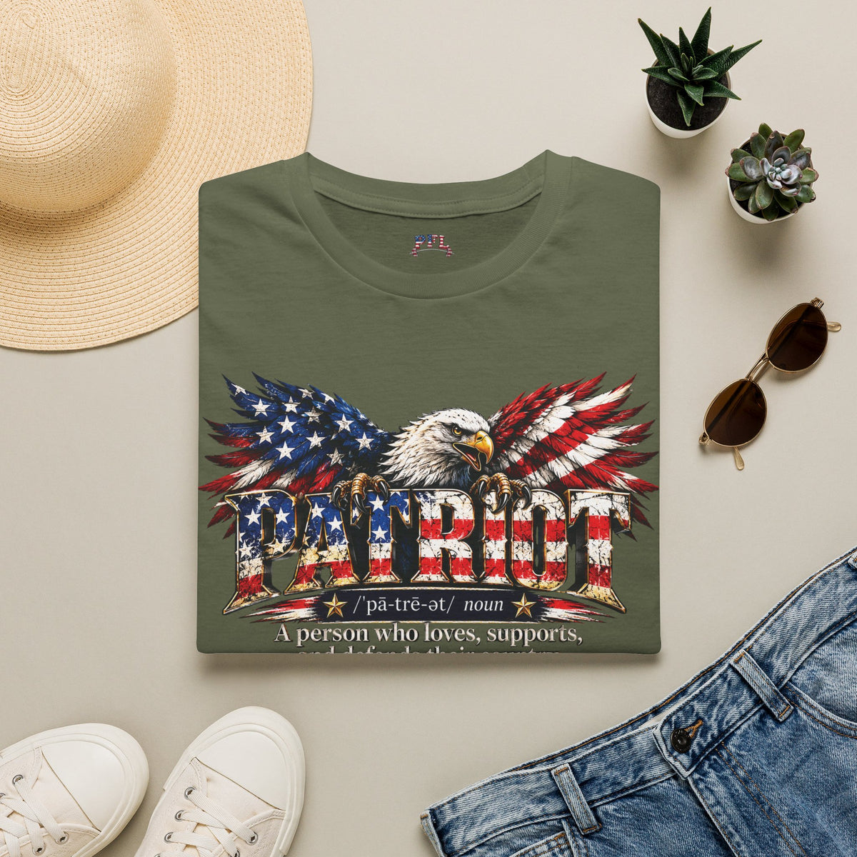 USA Pride - PATRIOT Dictionary-stlye Definition  - Eagle Patriotic T-Shirt - Patriot Fit Life