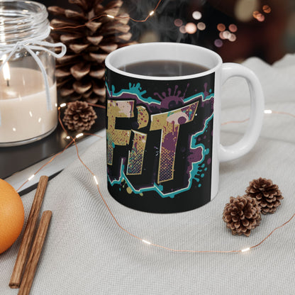 Live Fit White Ceramic Mug (11oz/15oz)