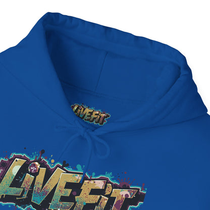 LIVE FIT Hoodie - Unisex Heavy Blend Sweatshirt - Fitness Gym Wear - Workout Apparel - S-5XL