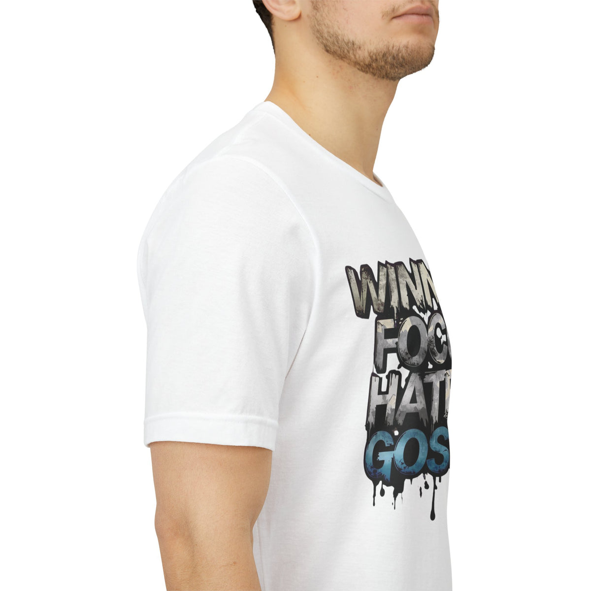 Winners Focus Haters Gossip - Motivational T-Shirt - Bold Graphic Tee - Unisex XS-4XL