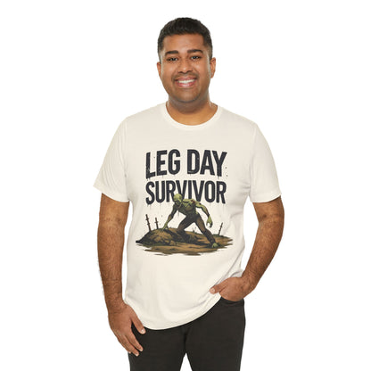 Leg Day Survivor Tee - Fitness Shirt - Workout Apparel - Gym Gift - Unisex Graphic Tee - Funny T-shirt