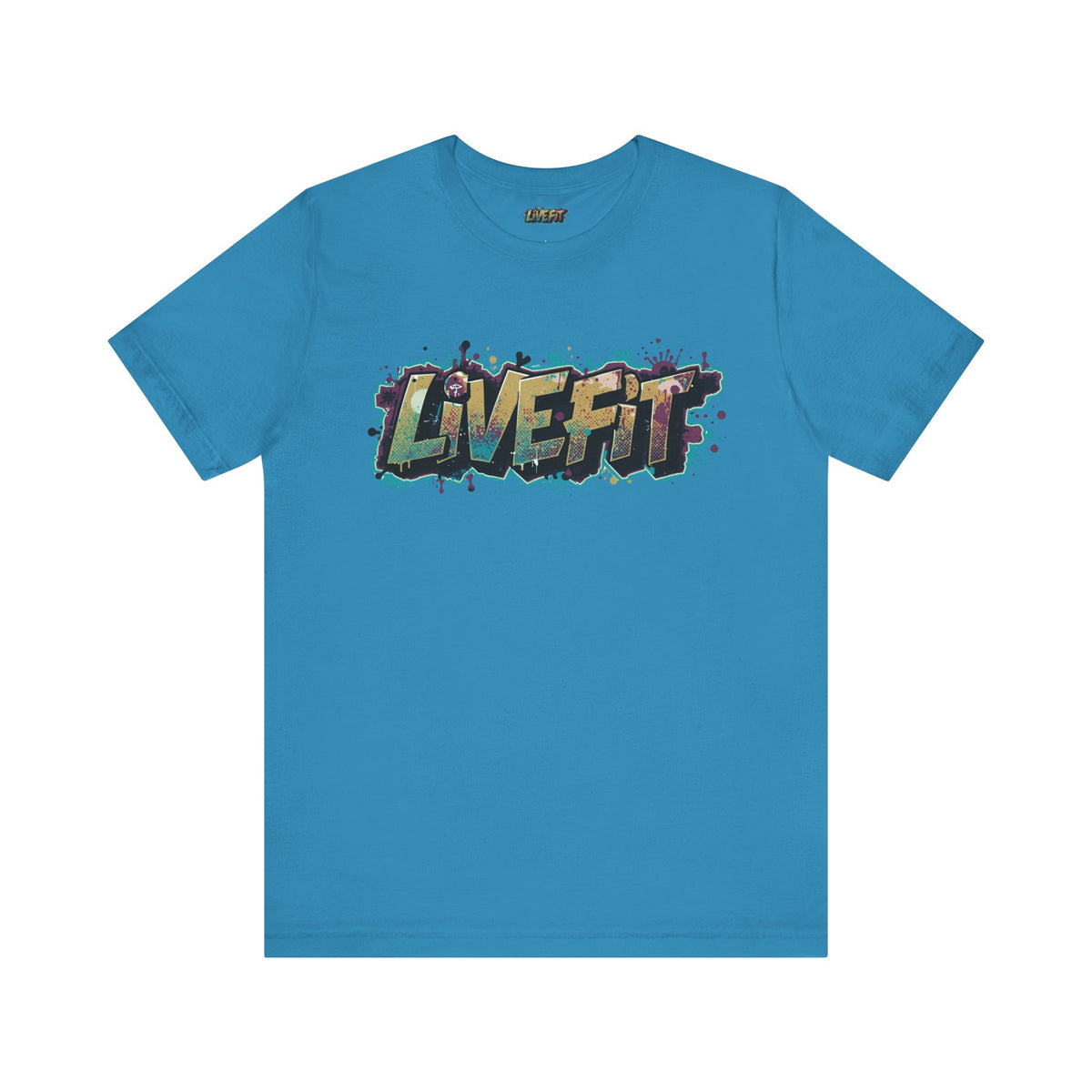 LIVE FIT Graphic Fitness Tee - Motivational Workout T-Shirt - Unisex XS-4XL