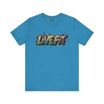LIVE FIT Graphic Fitness Tee - Motivational Workout T-Shirt - Unisex XS-4XL
