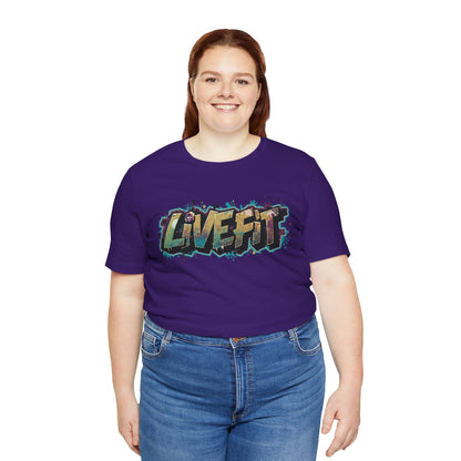 LIVE FIT Graphic Fitness Tee - Motivational Workout T-Shirt - Unisex XS-4XL
