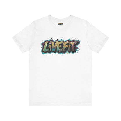 LIVE FIT Graphic Fitness Tee - Motivational Workout T-Shirt - Unisex XS-4XL