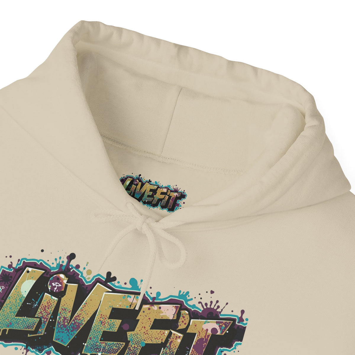 LIVE FIT Hoodie - Unisex Heavy Blend Sweatshirt - Fitness Gym Wear - Workout Apparel - S-5XL