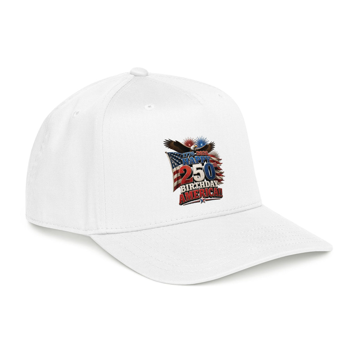 Happy 250th Birthday America Cap | 1776–2026 Patriotic Eagle Flag Baseball Hat