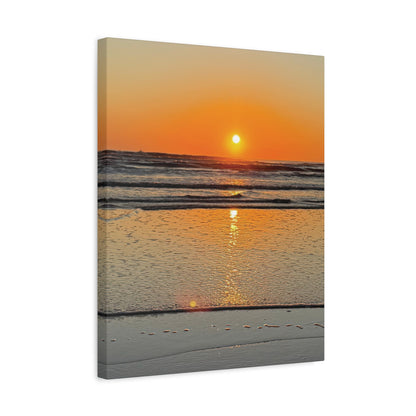 Sunset Beach Canvas Print, Ocean Decor, Wall Art, Home Decor, Coastal Artwork for Living Room