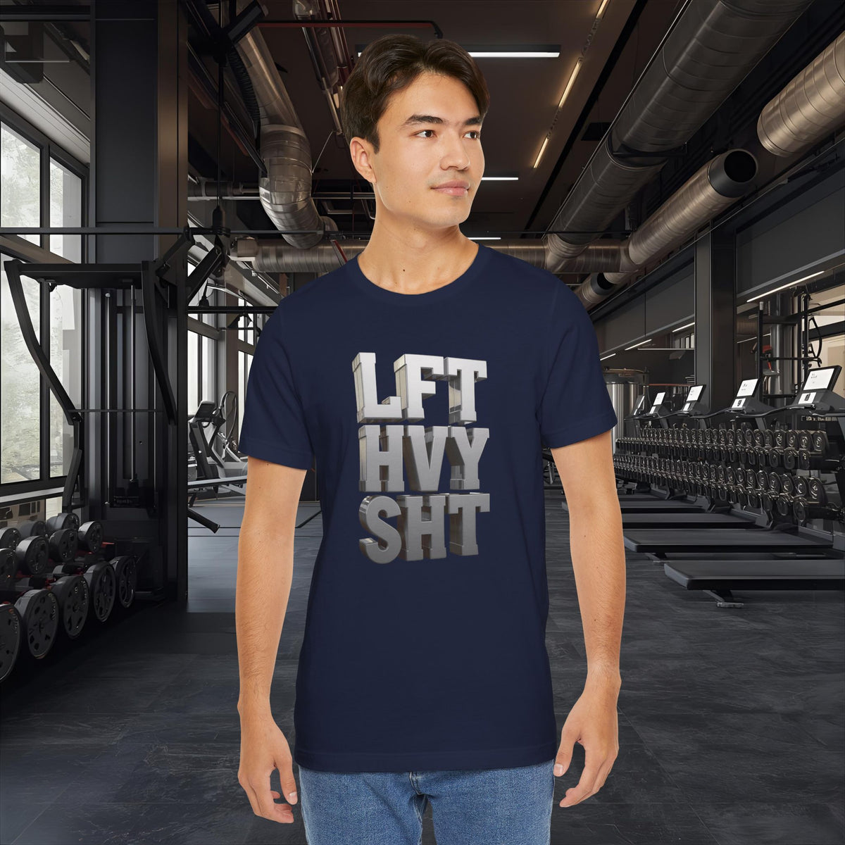 Lift Heavy Shit - LFT HVY SHT - 3D Gym T-Shirt - Bold Weightlifting Tee