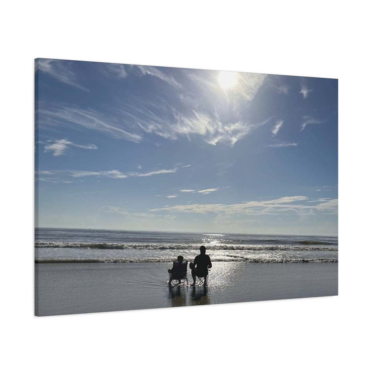 Beach Day Canvas Wall Art - Coastal Home Decor - Ocean Landscape - Serene Beach Print - 16 Sizes Available