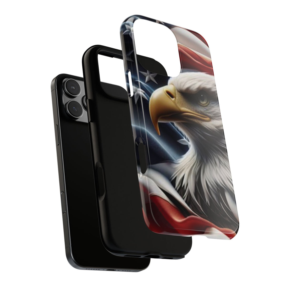 Patriotic Eagle American Flag Phone Case - Gift for Veterans - Independence Day - Memorial Day