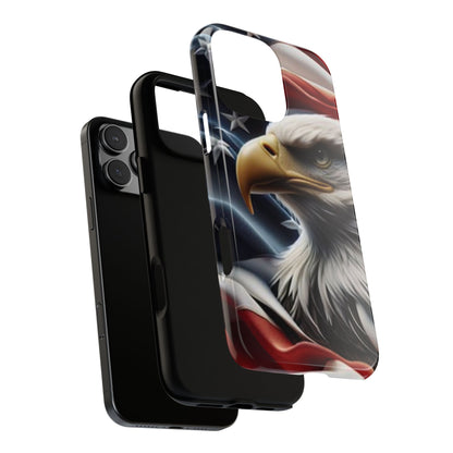 Patriotic Eagle American Flag Phone Case - Gift for Veterans - Independence Day - Memorial Day