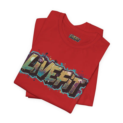 LIVE FIT Graphic Fitness Tee - Motivational Workout T-Shirt - Unisex XS-4XL