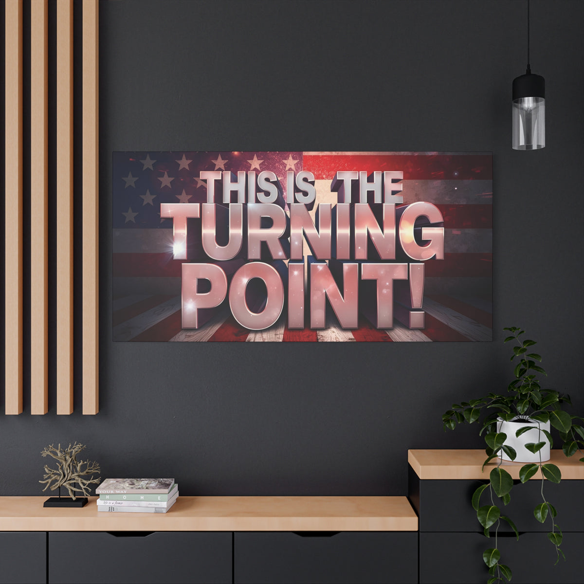 This Is The Turning Point! Canvas Wall Art - Patriotic American Flag - Red White Blue - Gallery Wrapped - 36 Sizes