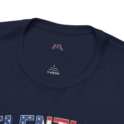 Patriot Fit Life Relentless Definition T-Shirt - American Flag Lettering | Unisex XS-4XL