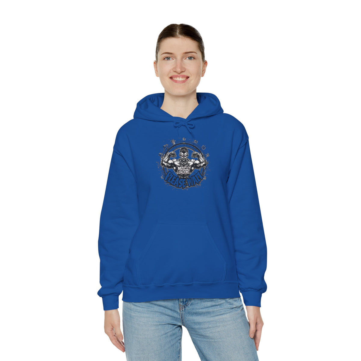 Muscles Loading Please Wait - Motivational Fitness Hoodie - Gym Sweatshirt - Unisex S-5XL