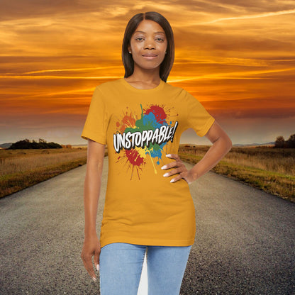 Unstoppable Vintage Retro T-Shirt - Motivational Graphic Tee - Unisex Casual Shirt