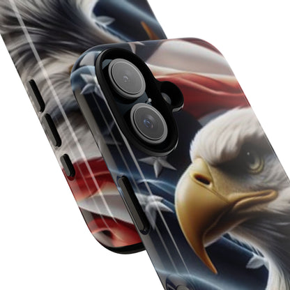 Patriotic Eagle American Flag Phone Case - Gift for Veterans - Independence Day - Memorial Day