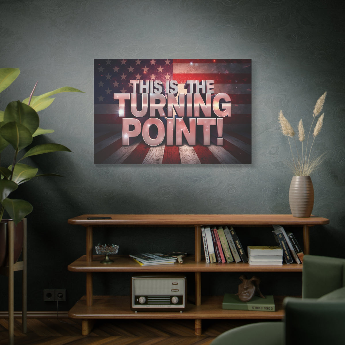 This Is The Turning Point! Canvas Wall Art - Patriotic American Flag - Red White Blue - Gallery Wrapped - 36 Sizes