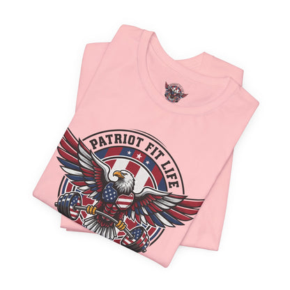 Patriot Fit Life Bald Eagle T-Shirt - American Flag Graphic Tee - Unisex Workout Shirt