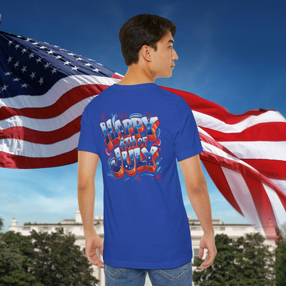Happy 4th of July T-Shirt - Independence Day Bald Eagle - American Flag Graphic Tee