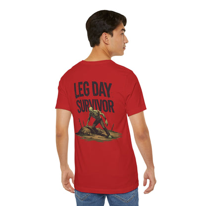 Leg Day Survivor Tee - Fitness Shirt - Workout Apparel - Gym Gift - Unisex Graphic Tee - Funny T-shirt