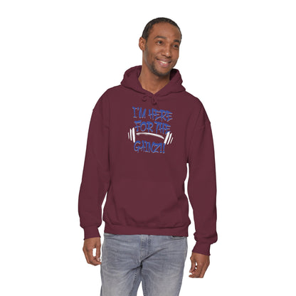 I'm Here For The Gainz! Gym Hoodie - Unisex Fitness Sweatshirt - Workout Hoodie - S-5XL