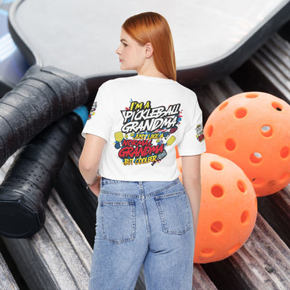 Pickleball Grandma T-Shirt - Way Cooler Than Normal - Funny Unisex Jersey Tee - XS-4XL