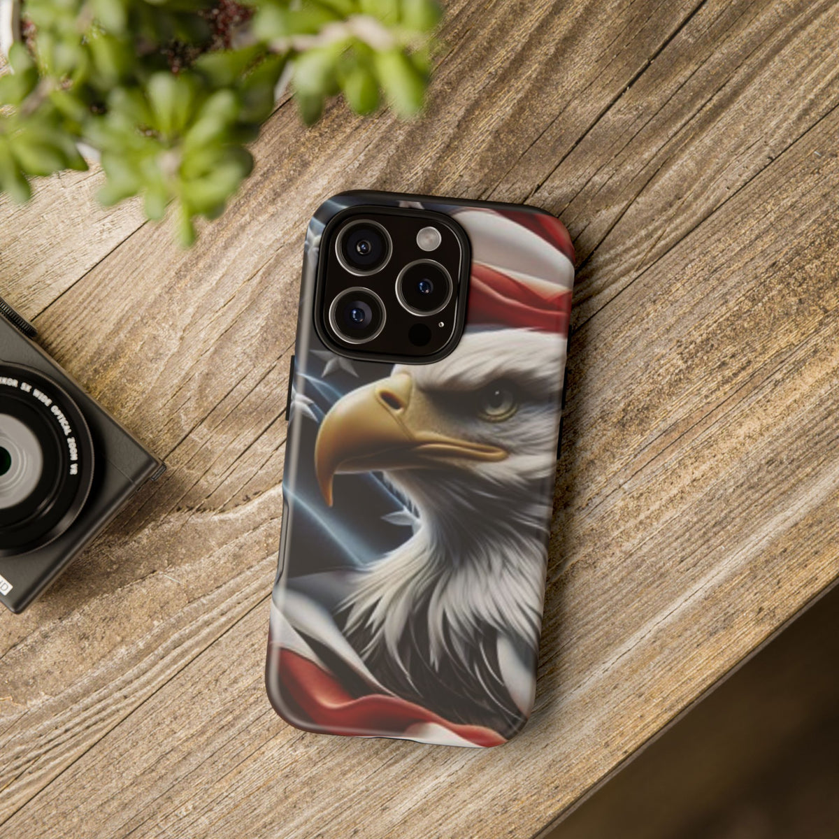 Patriotic Eagle American Flag Phone Case - Gift for Veterans - Independence Day - Memorial Day