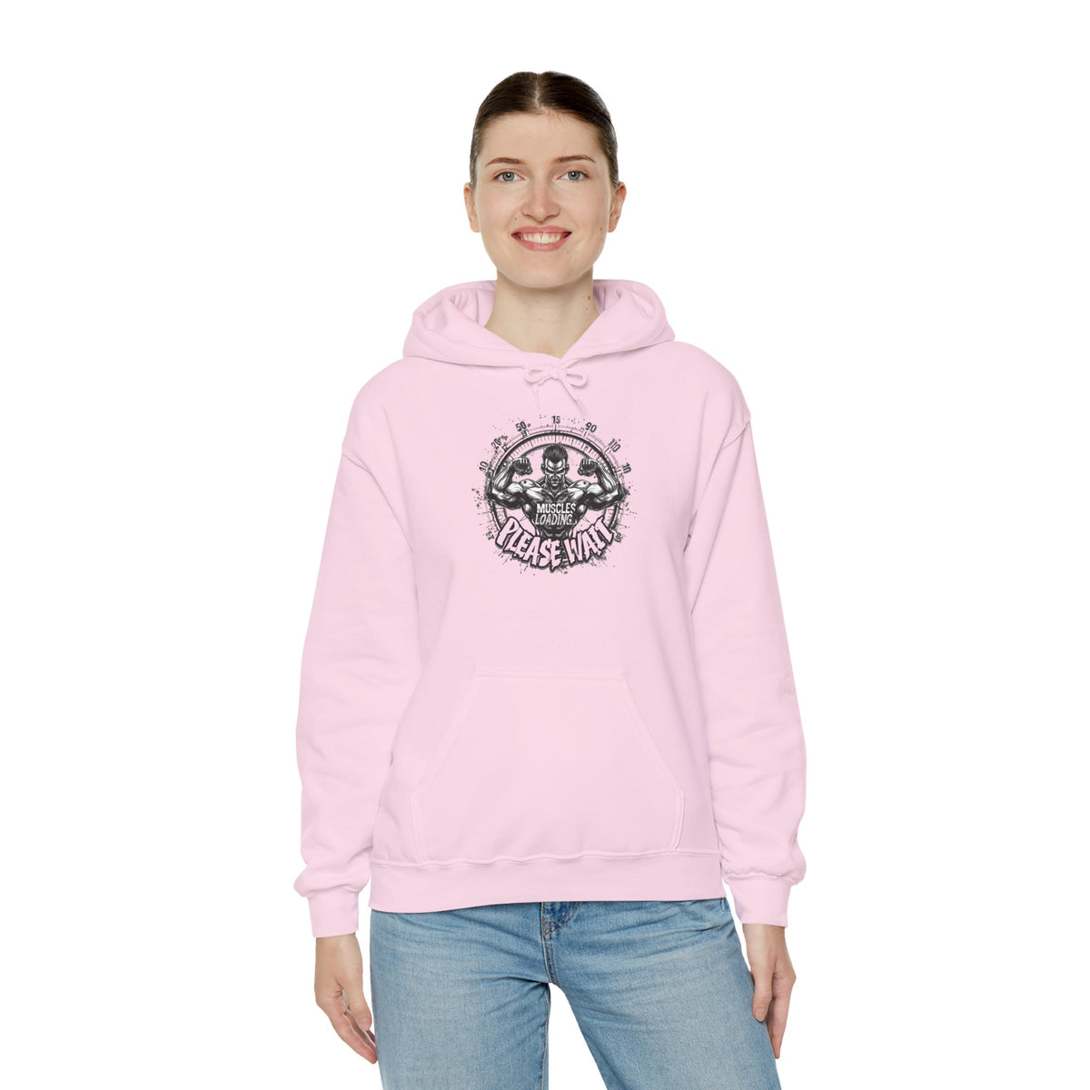 Muscles Loading Please Wait - Motivational Fitness Hoodie - Gym Sweatshirt - Unisex S-5XL