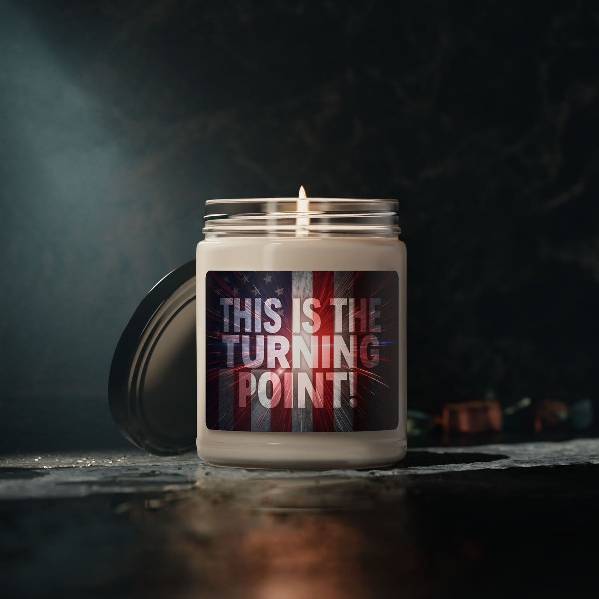 This Is The Turning Point! Scented Soy Candle - 9oz - Patriotic American Flag - Motivational Gift - 9 Scent Options