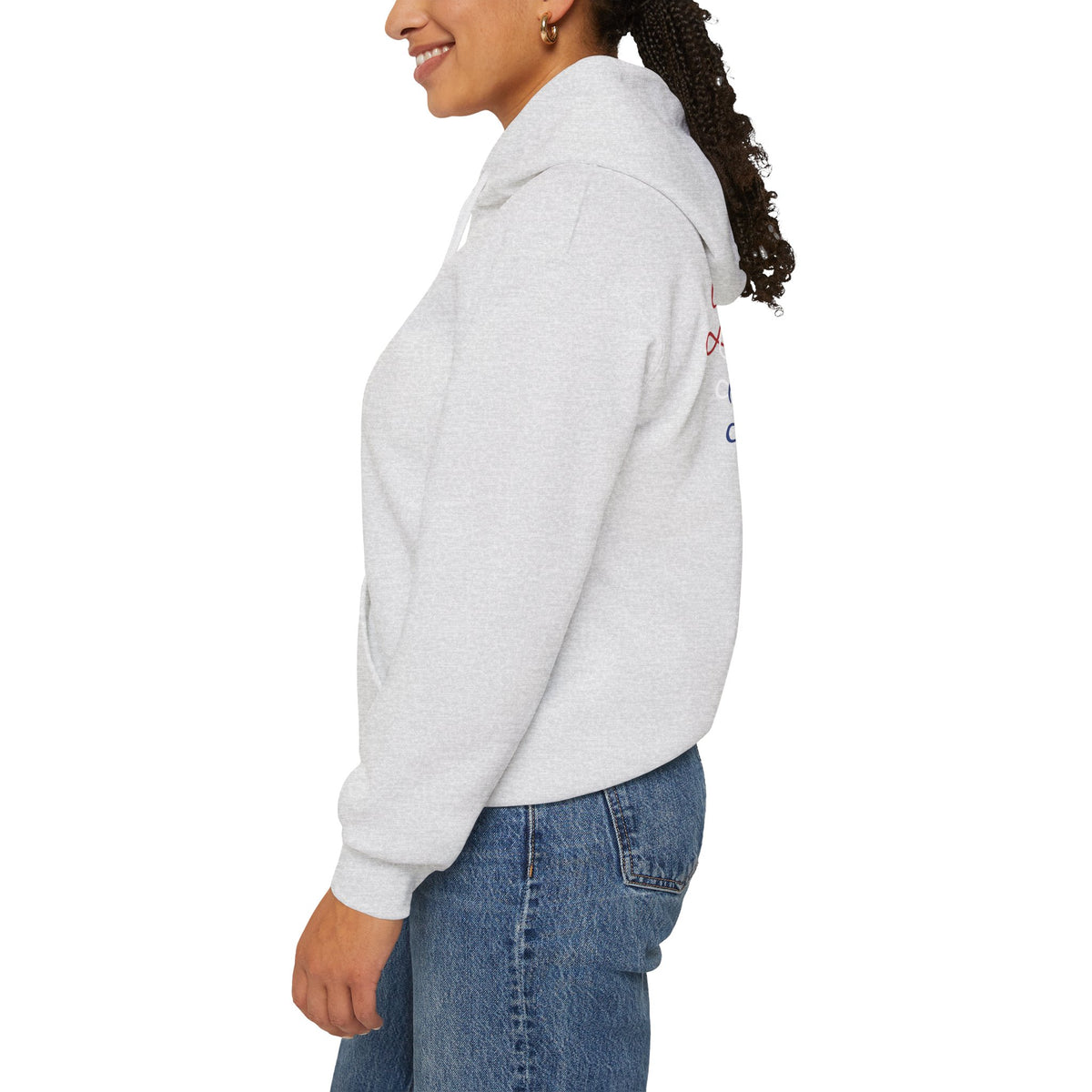 Blessed Hoodie - Patriotic Red White Blue - Unisex Pullover - Front & Back Print - S-5XL