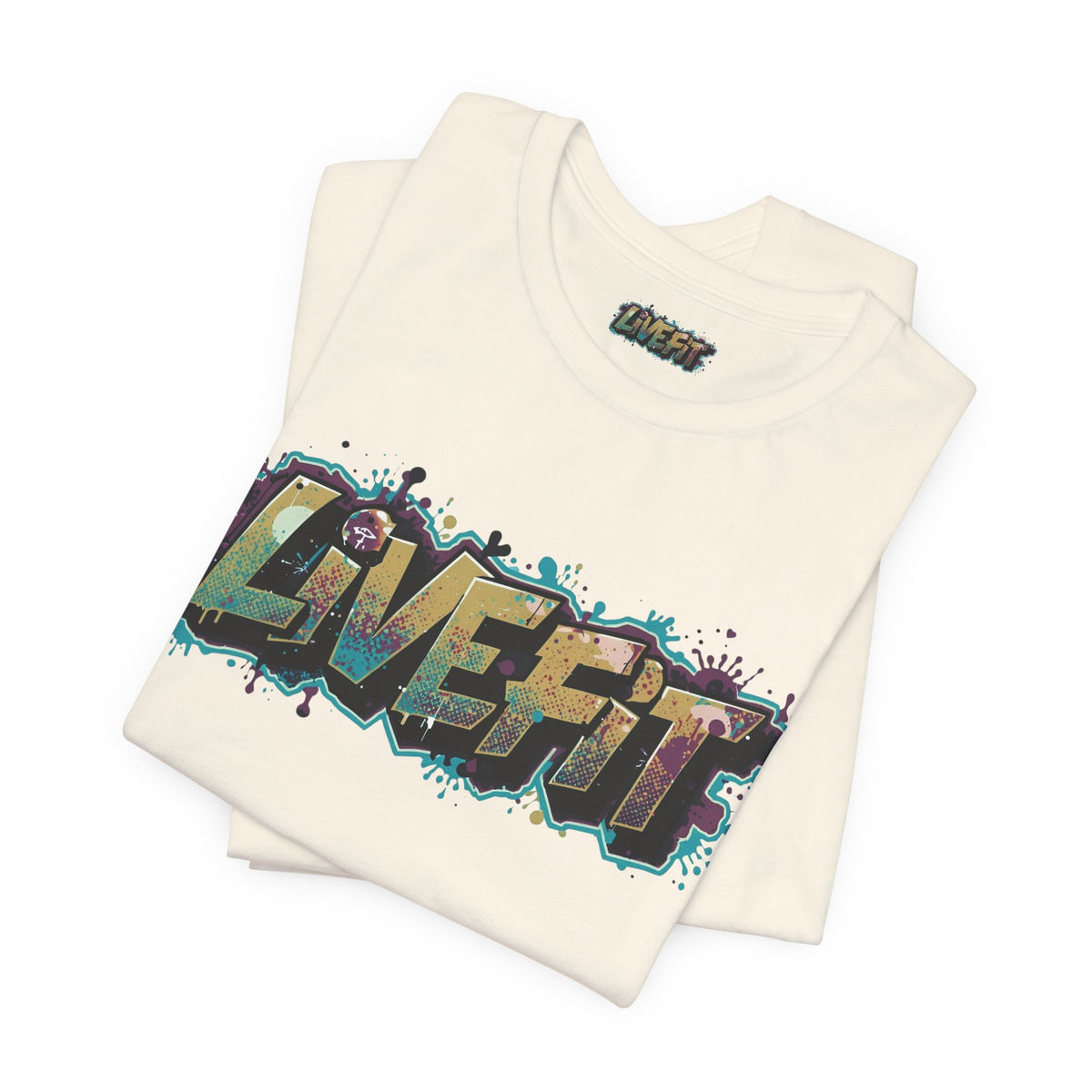 LIVE FIT Graphic Fitness Tee - Motivational Workout T-Shirt - Unisex XS-4XL