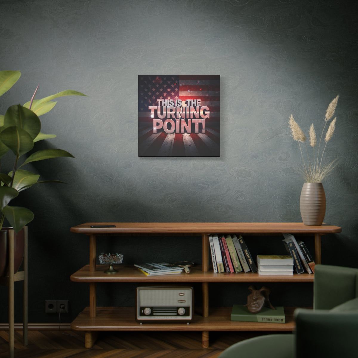 This Is The Turning Point! Canvas Wall Art - Patriotic American Flag - Red White Blue - Gallery Wrapped - 36 Sizes